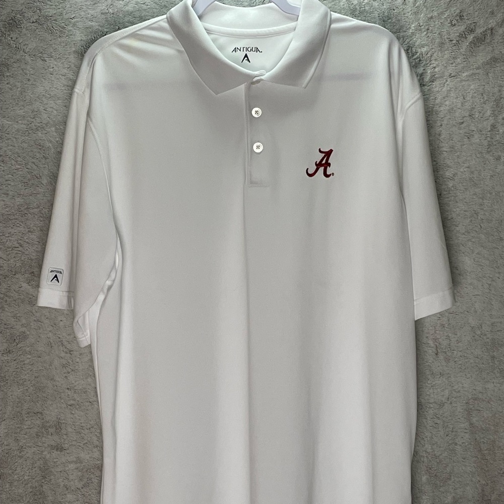 Antigua Alabama Mens Golf Polo | XL | White